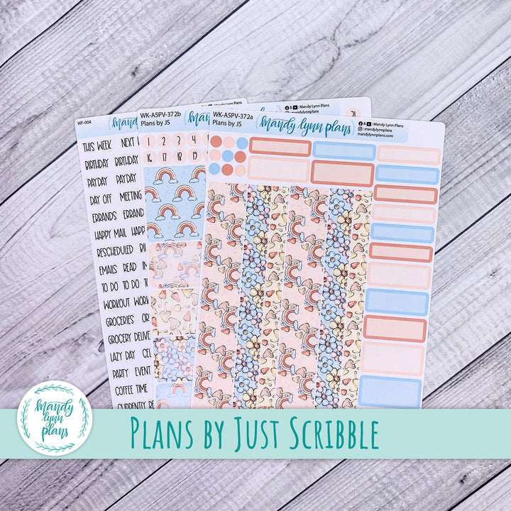 Weekly Kit || A5, B6, A6 Plans by Just Scribble || Whimsical Garden || 372