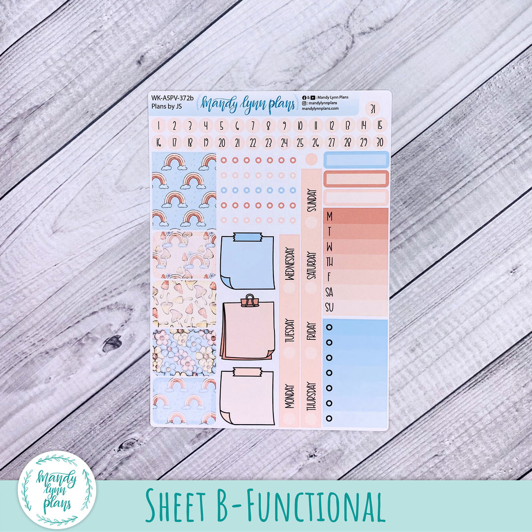 Weekly Kit || A5, B6, A6 Plans by Just Scribble || Whimsical Garden || 372