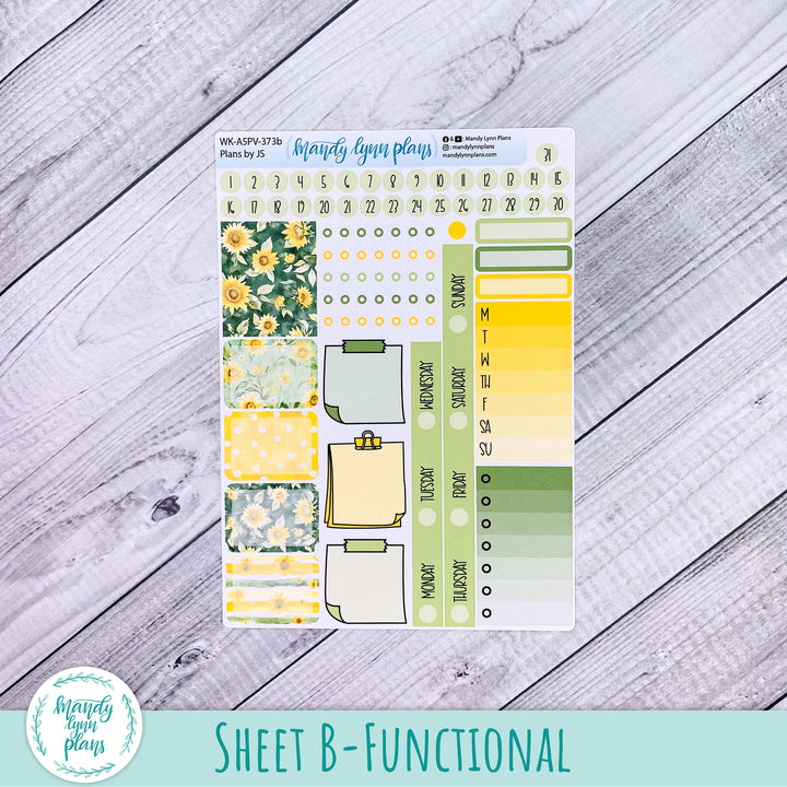 Weekly Kit || A5, B6, A6 Plans by Just Scribble || Sunny Days || 373