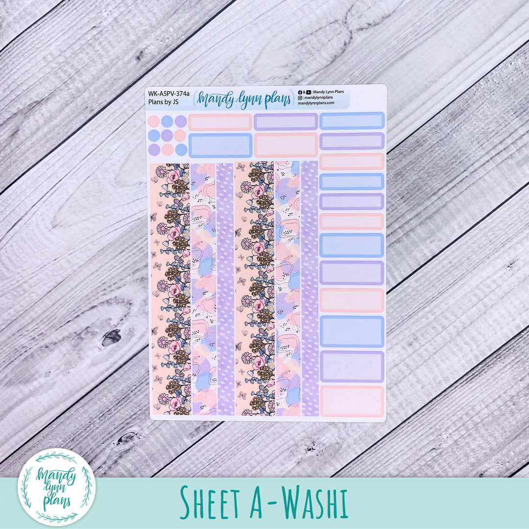 Weekly Kit || A5, B6, A6 Plans by Just Scribble || Fluttering Florals || 374