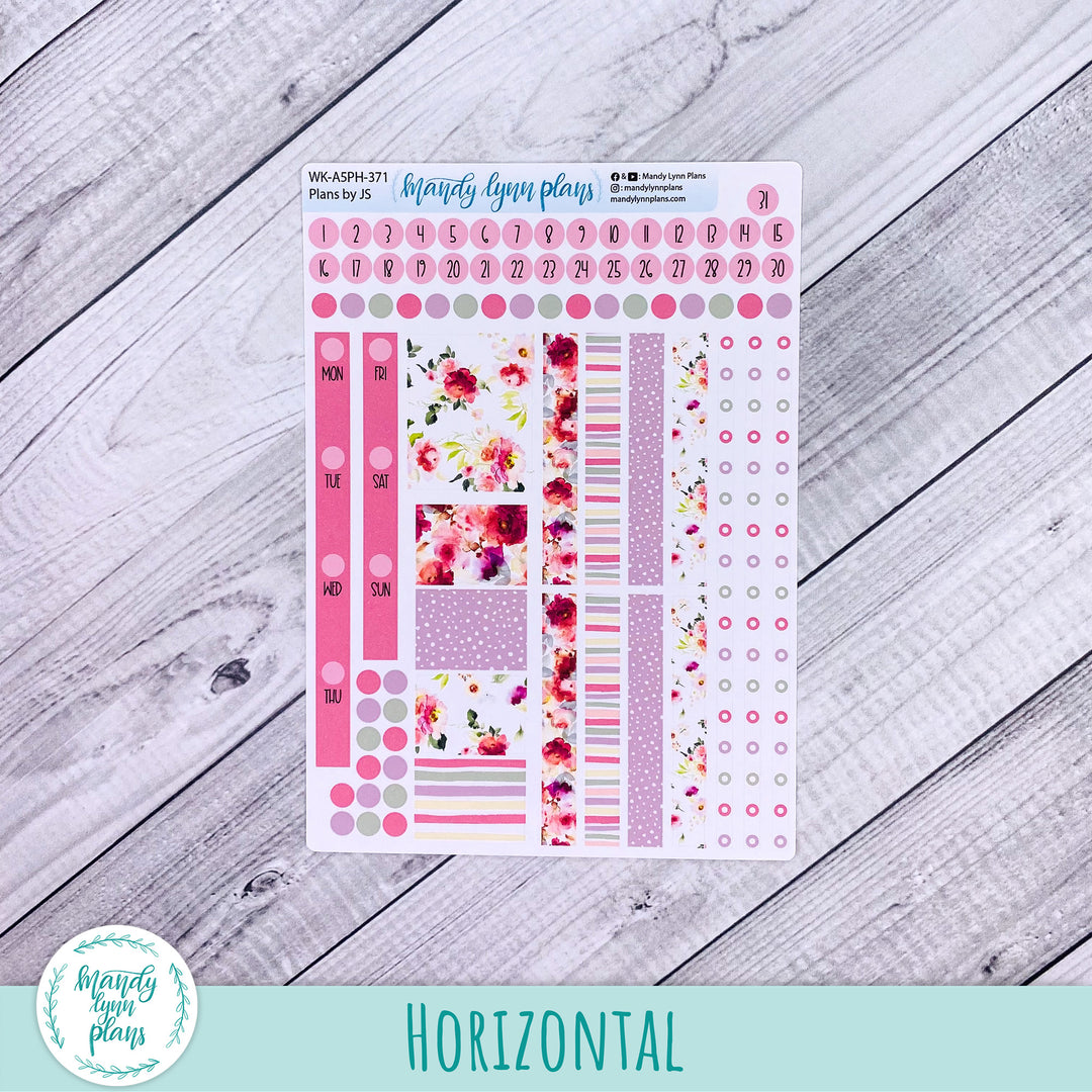 Weekly Kit || A5, B6, A6 Plans by Just Scribble || Vibrant Verbena || 371