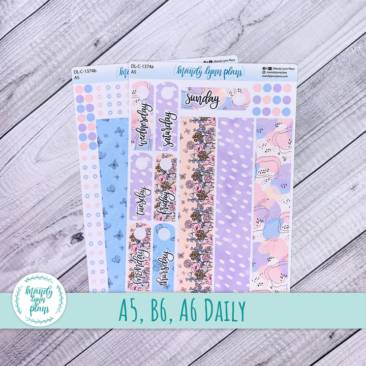 Daily Kit || A5, B6, A6 || Fluttering Florals || 374