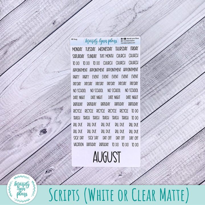 August 2026 or Any Month Monthly Kit || Hobonichi Cousin, Weeks, A6 || Fluttering Florals || 374