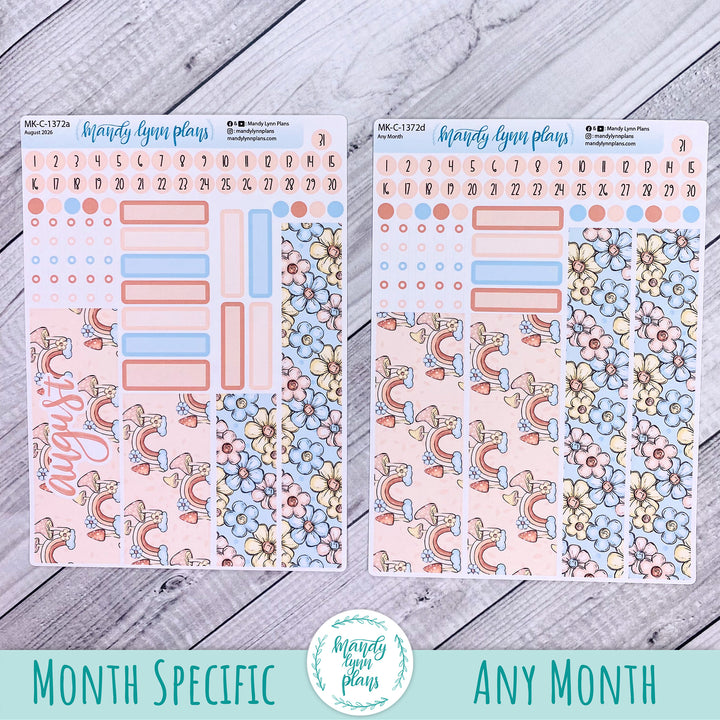 August 2026 or Any Month Monthly Kit || Hobonichi Cousin, Weeks, A6 || Whimsical Garden || 372