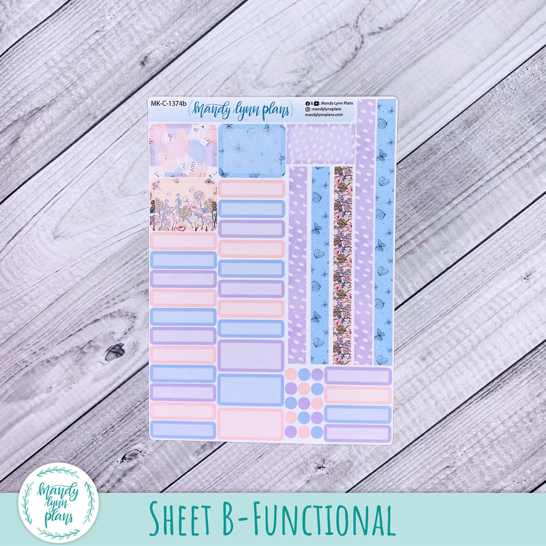 August 2026 or Any Month Monthly Kit || Hobonichi Cousin, Weeks, A6 || Fluttering Florals || 374
