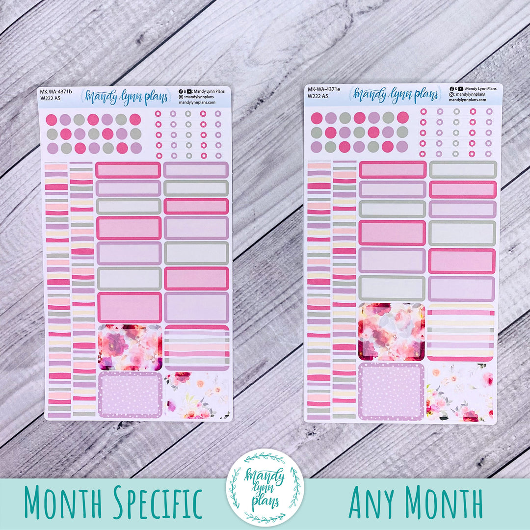 August 2026 or Any Month Monthly Kit || Wonderland 222 A5, B6, A6 || Vibrant Verbena || 371