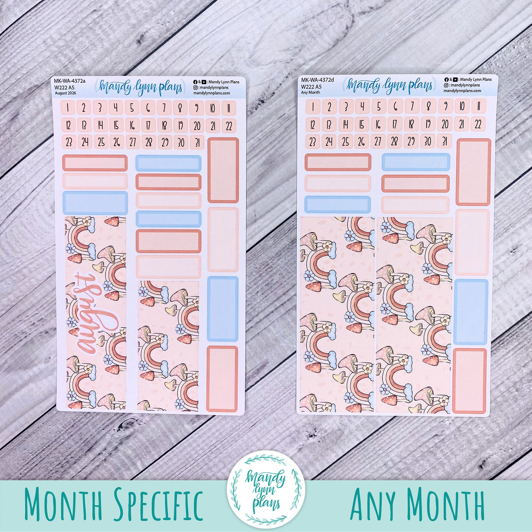 August 2026 or Any Month Monthly Kit || Wonderland 222 A5, B6, A6 || Whimsical Garden || 372