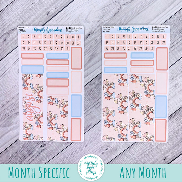 August 2026 or Any Month Monthly Kit || Wonderland 222 A5, B6, A6 || Whimsical Garden || 372