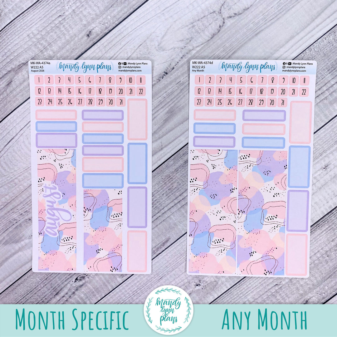 August 2026 or Any Month Monthly Kit || Wonderland 222 A5, B6, A6 || Fluttering Florals || 374