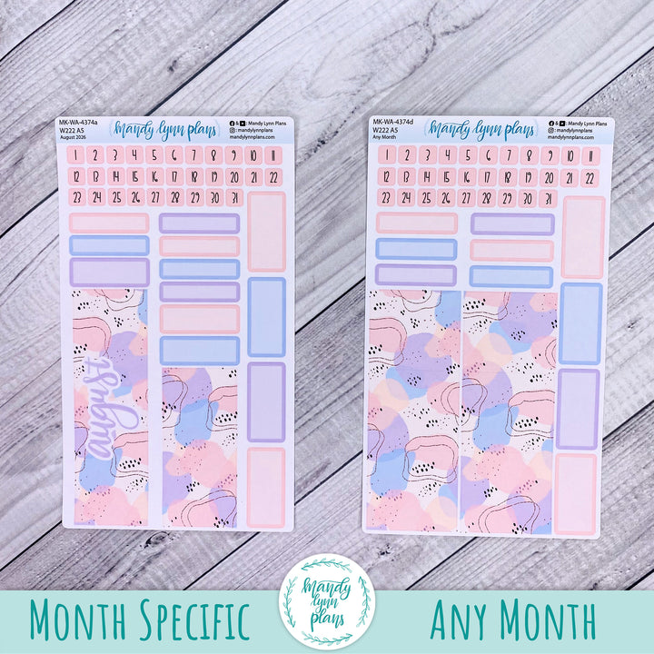 August 2026 or Any Month Monthly Kit || Wonderland 222 A5, B6, A6 || Fluttering Florals || 374