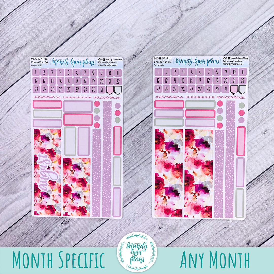 August 2026 or Any Month Monthly Kit || Sterling Ink A5, A5 Slim, B6, B6 Slim, N1, N2 Common Planner || Vibrant Verbena || 371