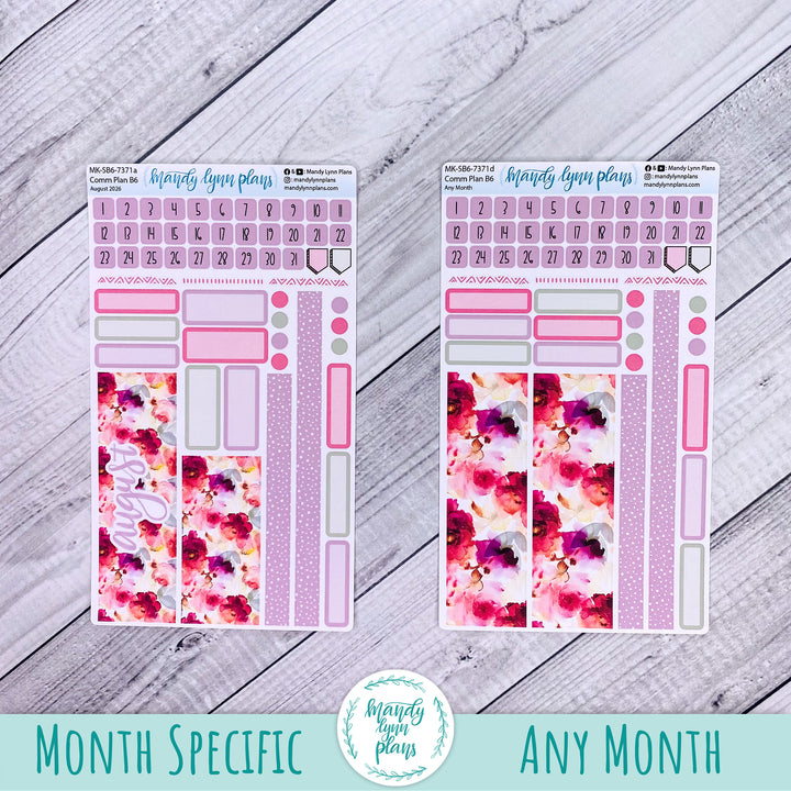 August 2026 or Any Month Monthly Kit || Sterling Ink A5, A5 Slim, B6, B6 Slim, N1, N2 Common Planner || Vibrant Verbena || 371