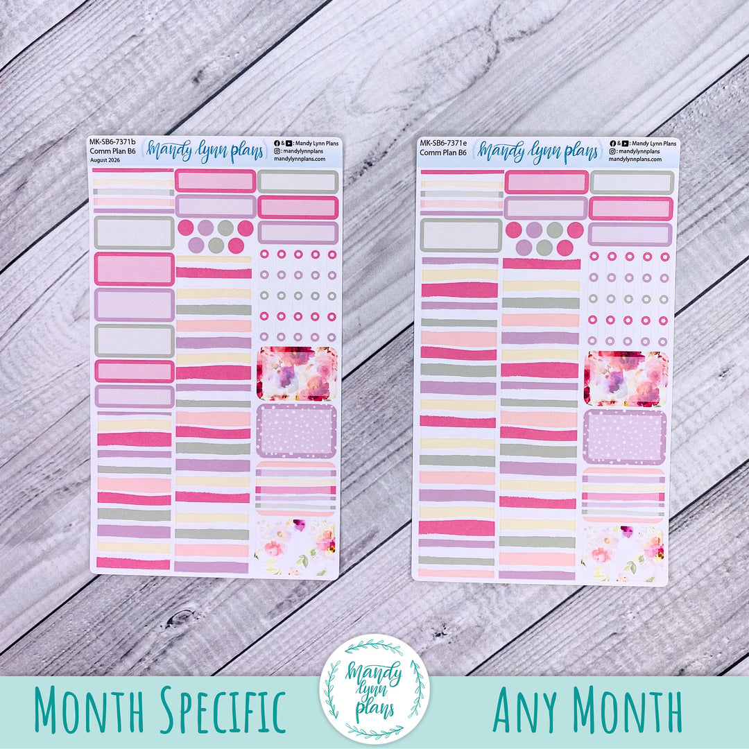 August 2026 or Any Month Monthly Kit || Sterling Ink A5, A5 Slim, B6, B6 Slim, N1, N2 Common Planner || Vibrant Verbena || 371