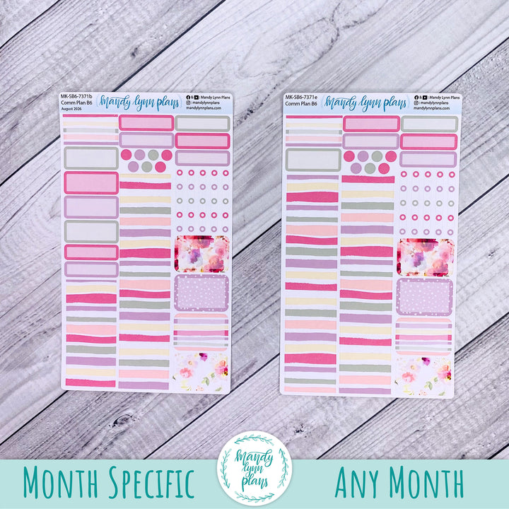 August 2026 or Any Month Monthly Kit || Sterling Ink A5, A5 Slim, B6, B6 Slim, N1, N2 Common Planner || Vibrant Verbena || 371