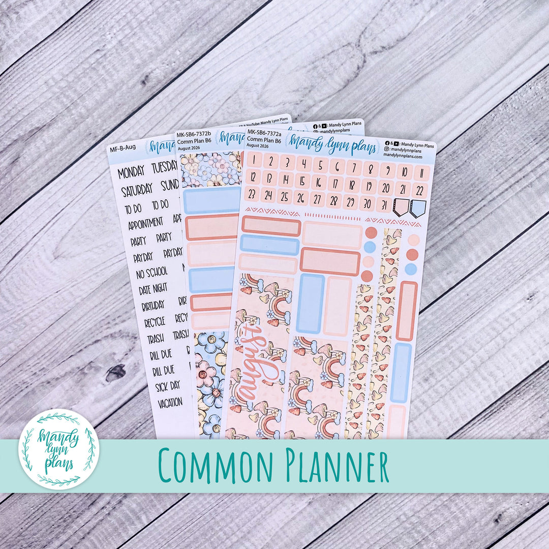 August 2026 or Any Month Monthly Kit || Sterling Ink A5, A5 Slim, B6, B6 Slim, N1, N2 Common Planner || Whimsical Garden || 372