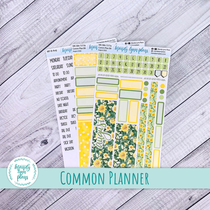 August 2026 or Any Month Monthly Kit || Sterling Ink A5, A5 Slim, B6, B6 Slim, N1, N2 Common Planner || Sunny Days || 373