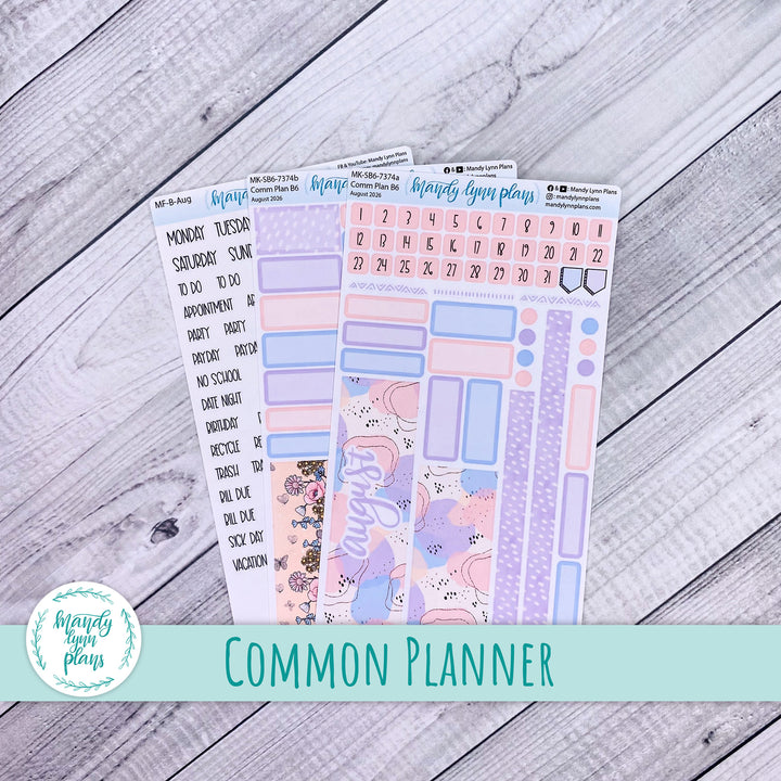 August 2026 or Any Month Monthly Kit || Sterling Ink A5, A5 Slim, B6, B6 Slim, N1, N2 Common Planner || Fluttering Florals || 374
