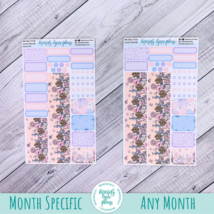August 2026 or Any Month Monthly Kit || Sterling Ink A5, A5 Slim, B6, B6 Slim, N1, N2 Common Planner || Fluttering Florals || 374