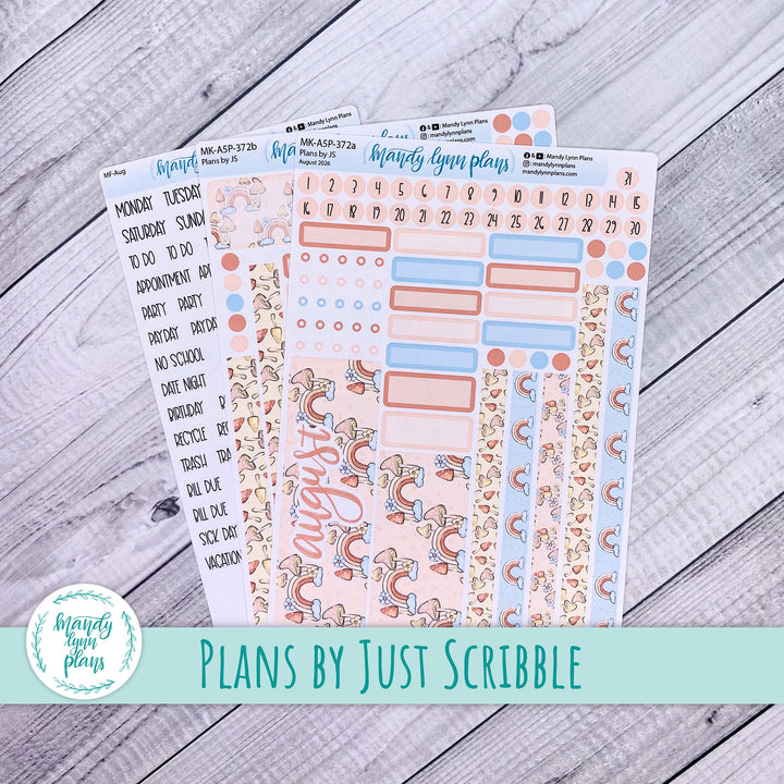 August 2026 or Any Month Monthly Kit || A5, B6, A6 Plans by Just Scribble || Whimsical Garden || 372