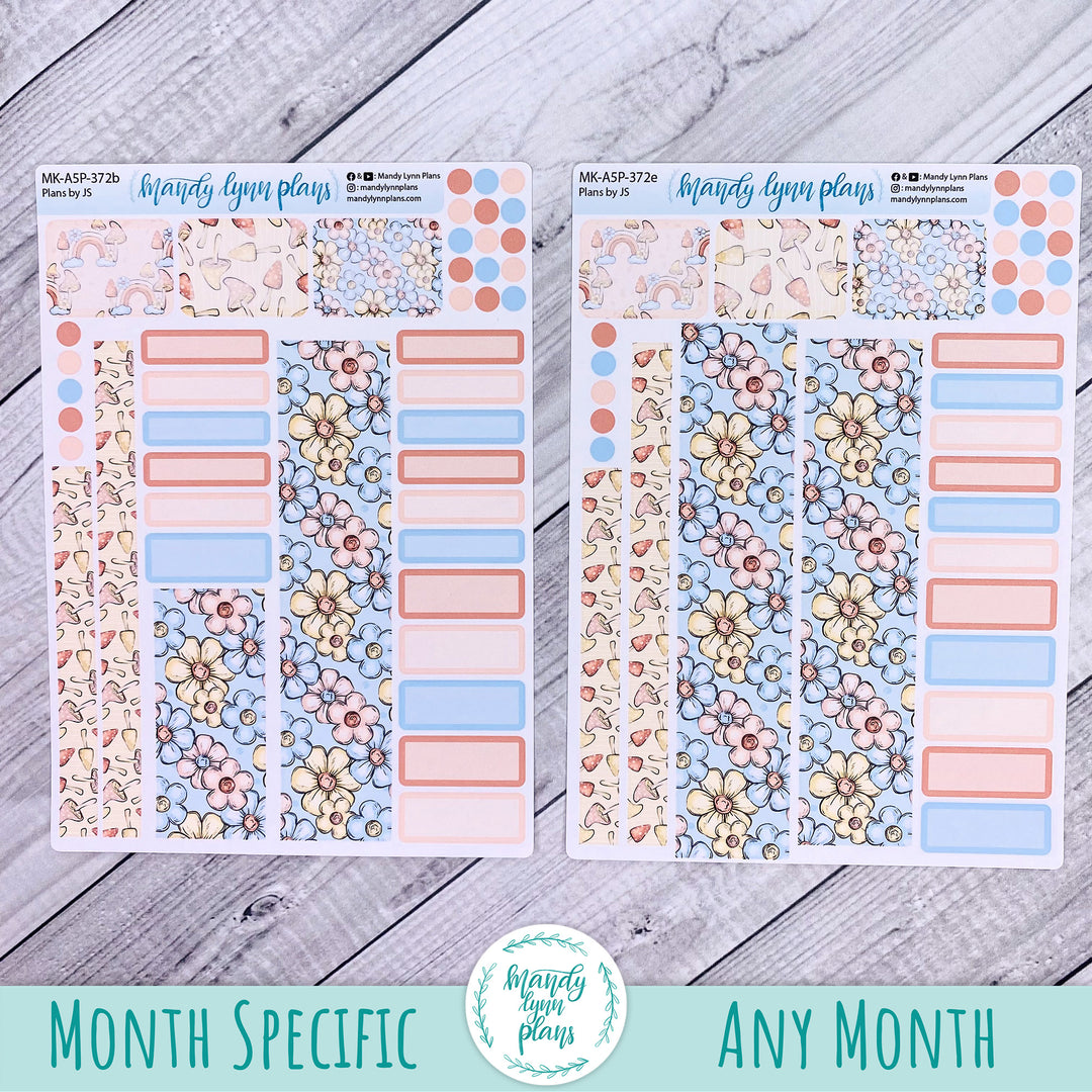 August 2026 or Any Month Monthly Kit || A5, B6, A6 Plans by Just Scribble || Whimsical Garden || 372