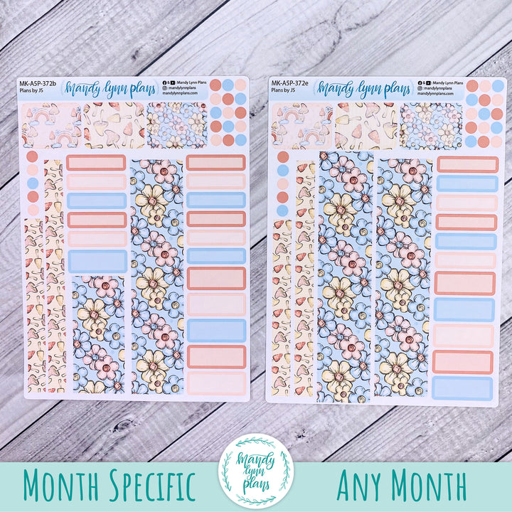 August 2026 or Any Month Monthly Kit || A5, B6, A6 Plans by Just Scribble || Whimsical Garden || 372