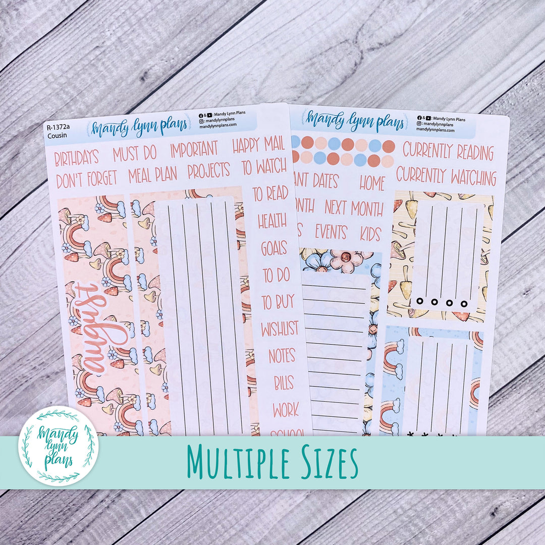 August Dashboard Kit || Hobonichi, Common Planner, Wonderland 222, Plans by Just Scribble || Whimsical Garden || 372