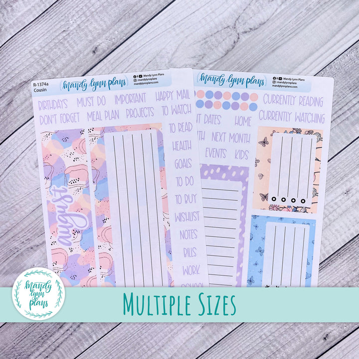 August Dashboard Kit || Hobonichi, Common Planner, Wonderland 222, Plans by Just Scribble || Fluttering Florals || 374