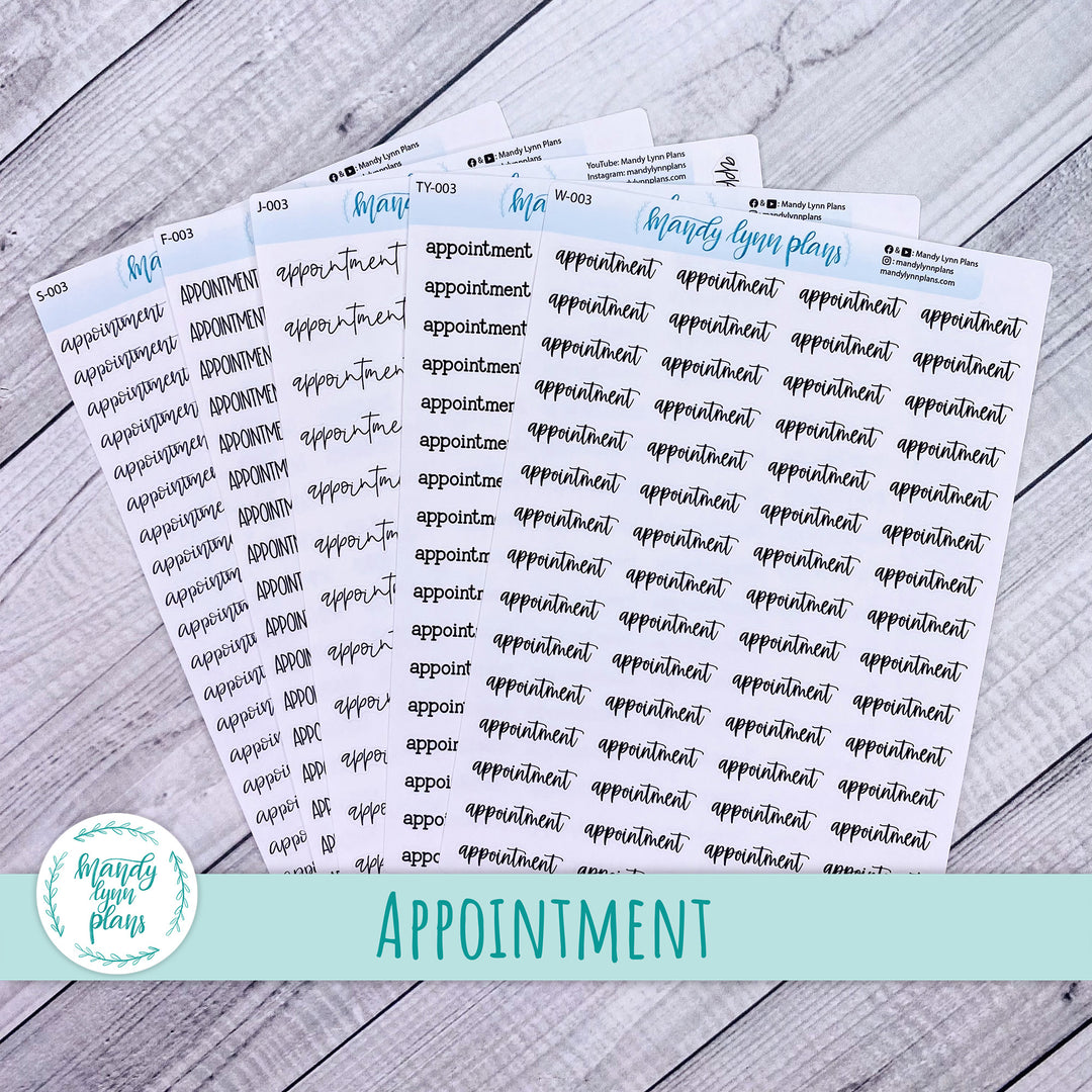 Appointment Scripts || 003