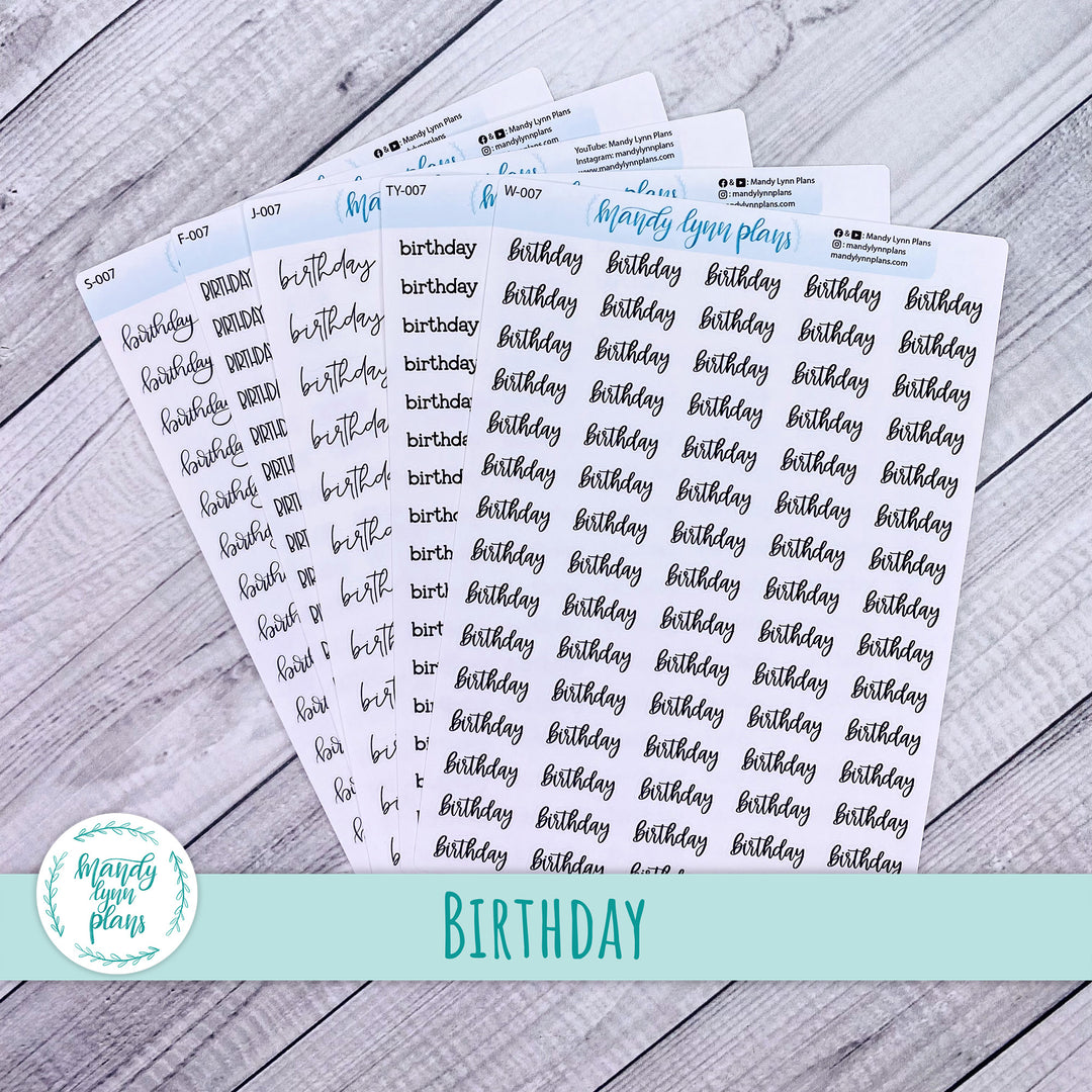 Birthday Scripts || 007