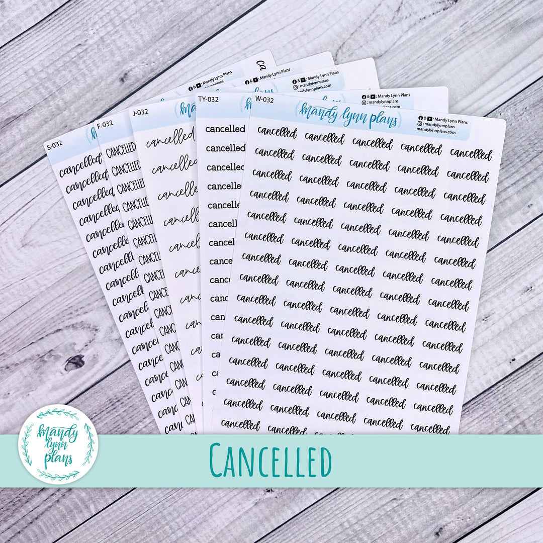 Cancelled Scripts || 032