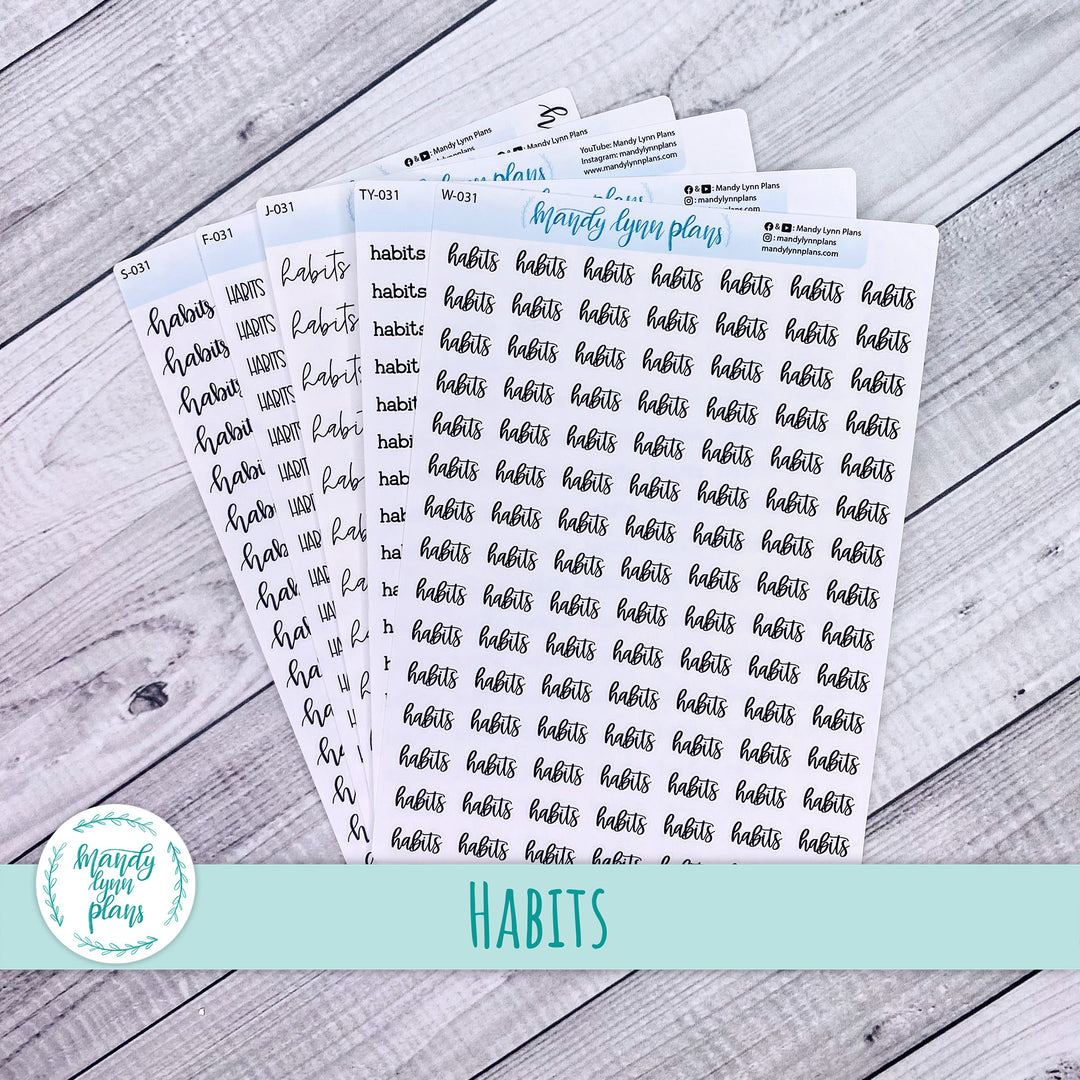 Habits Scripts || 031