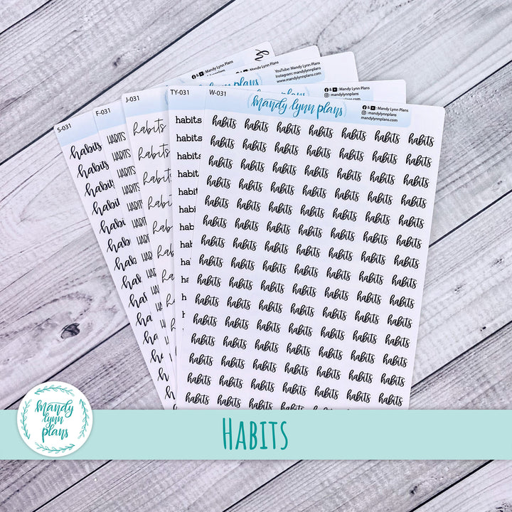 Habits Scripts || 031