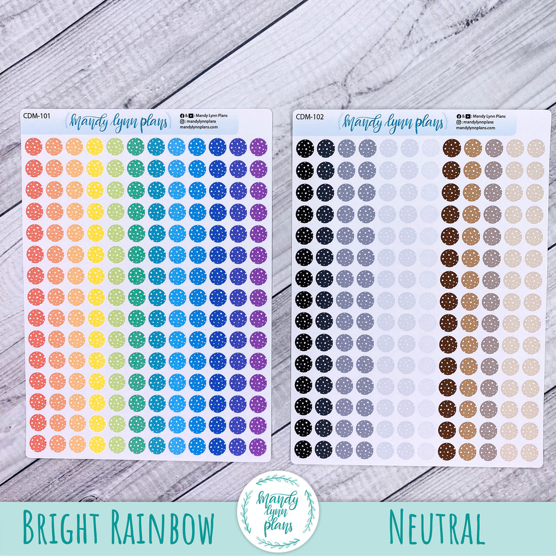 Polka Dot Medium Colored Planner Dots
