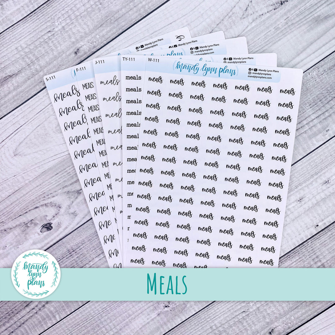 Meals Scripts || 111