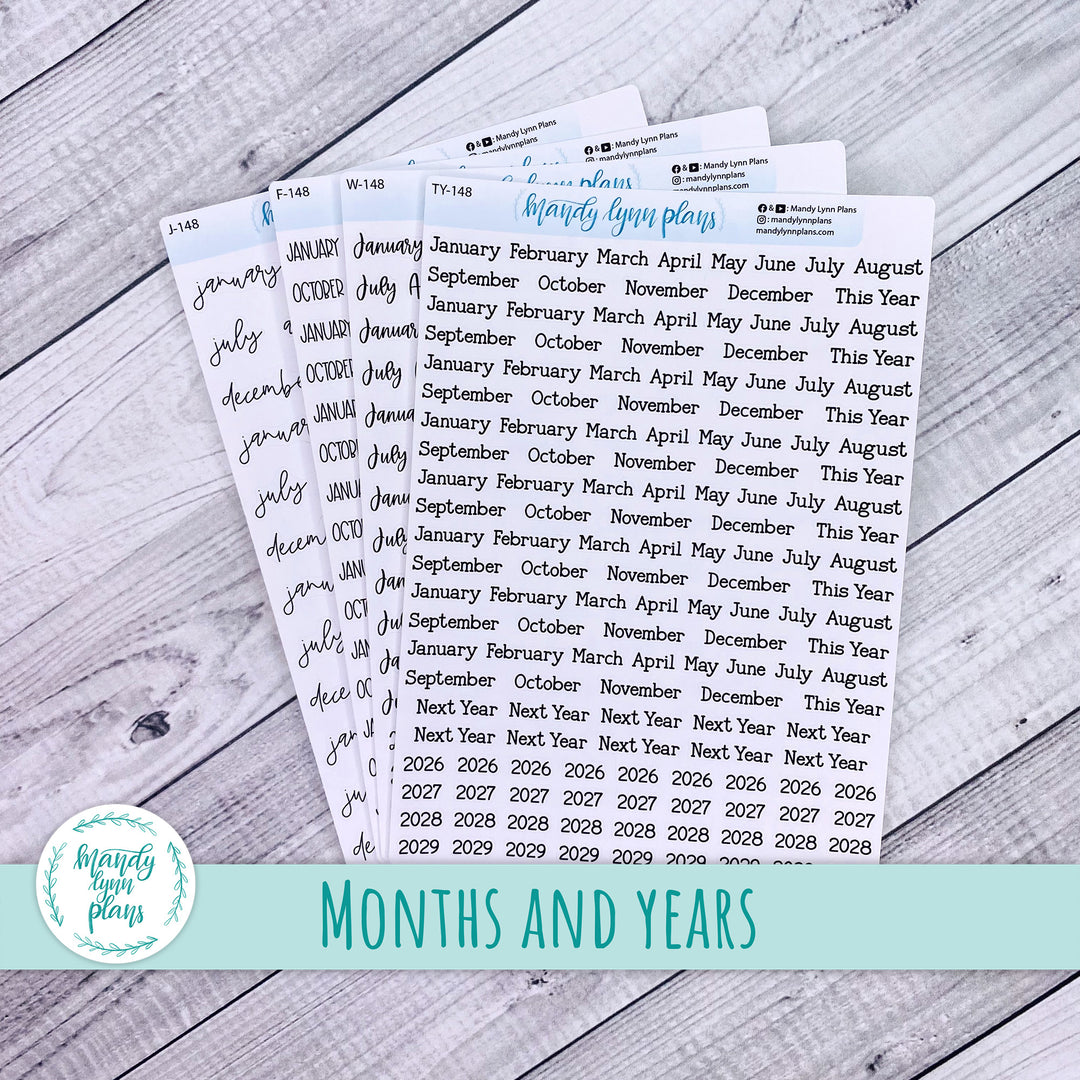 Months and Years 2026, 2027, 2028, 2029 Scripts || 148