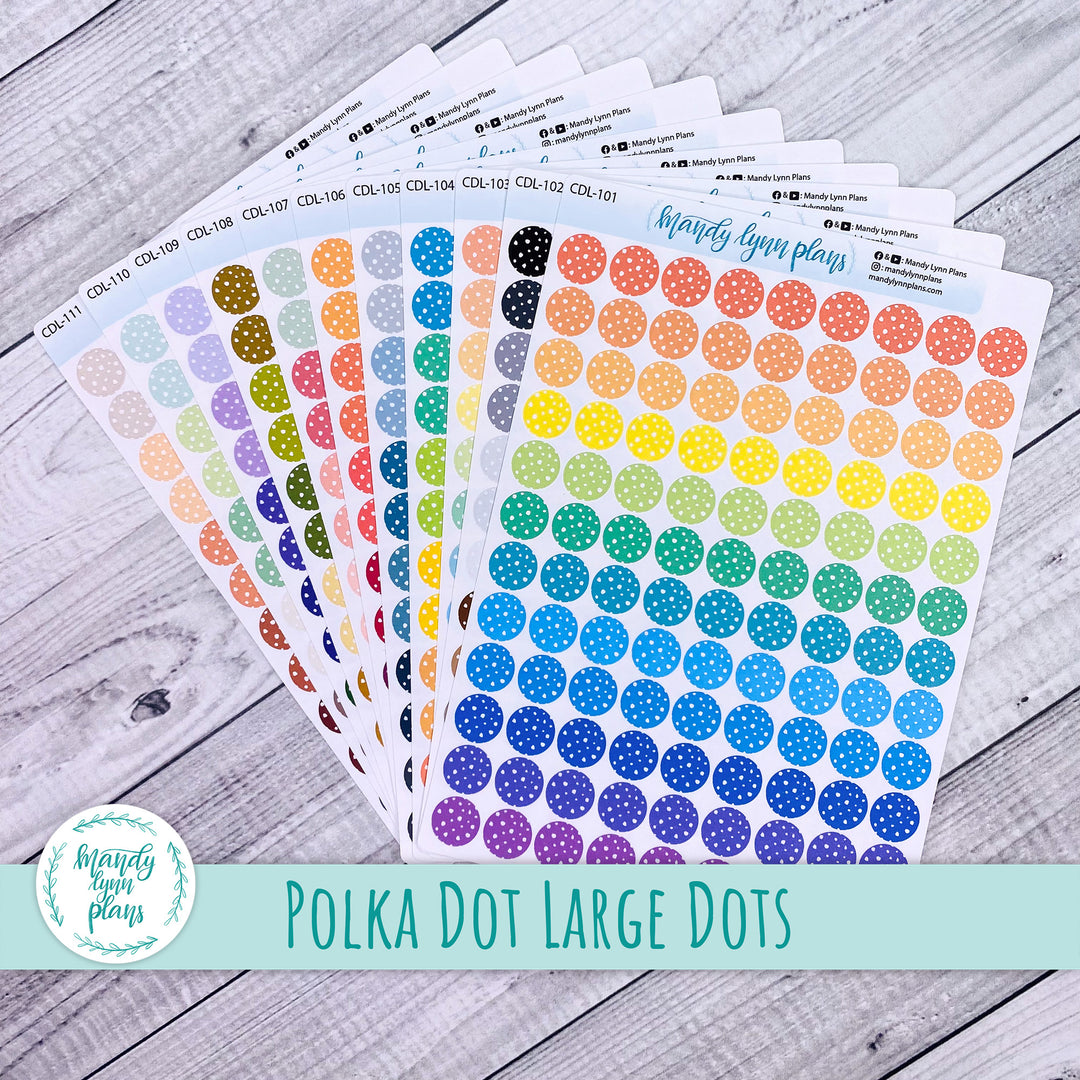 Polka Dot Large Colored Planner Dots
