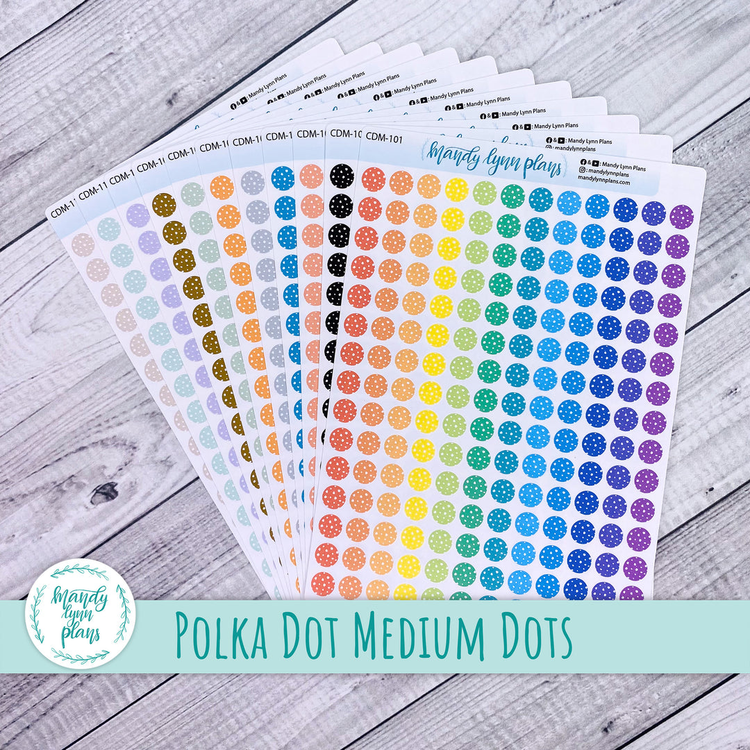 Polka Dot Medium Colored Planner Dots