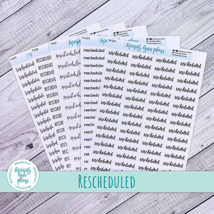 Rescheduled Scripts || 059