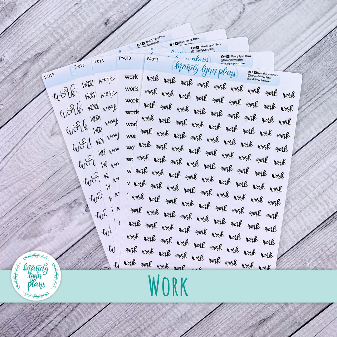 Work Scripts || 013