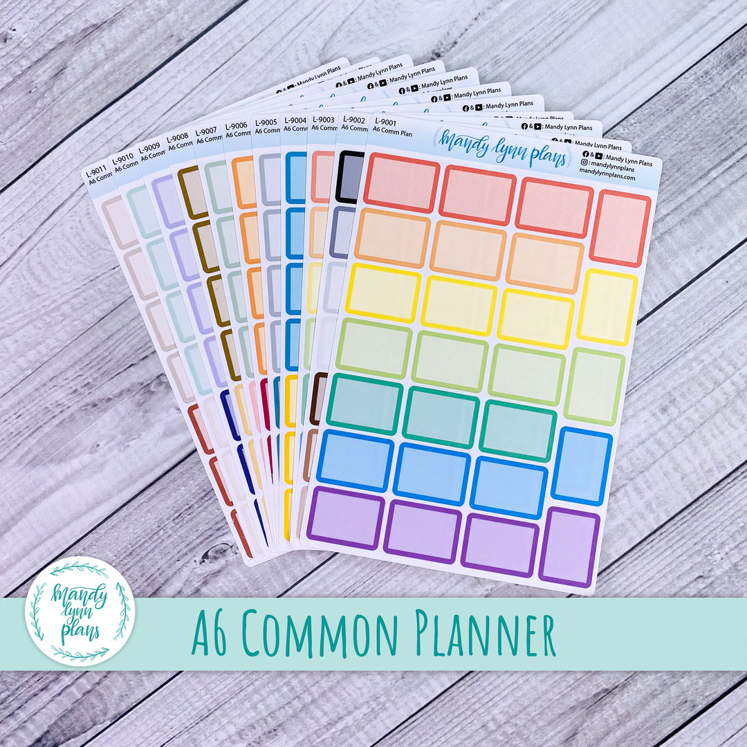 A6 Common Planner || Large Labels