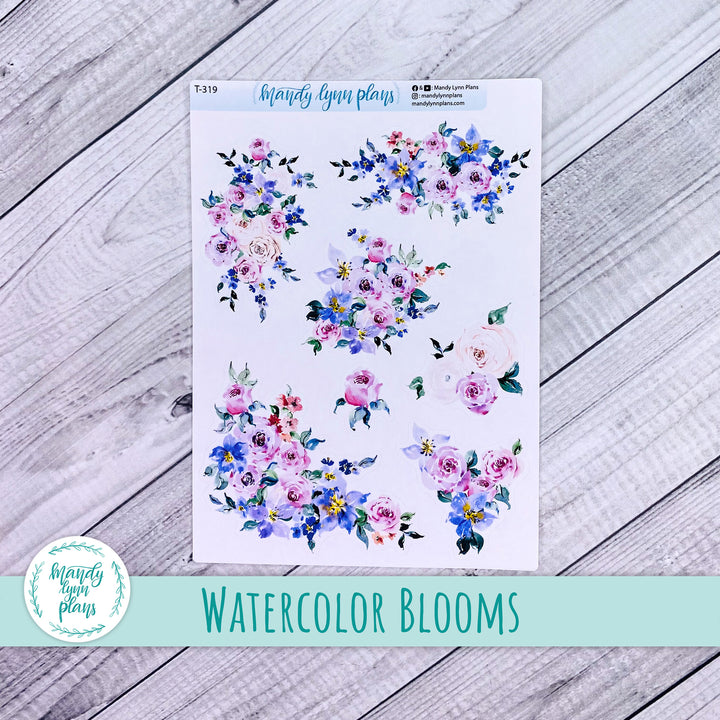 Watercolor Blooms Deco || T-319
