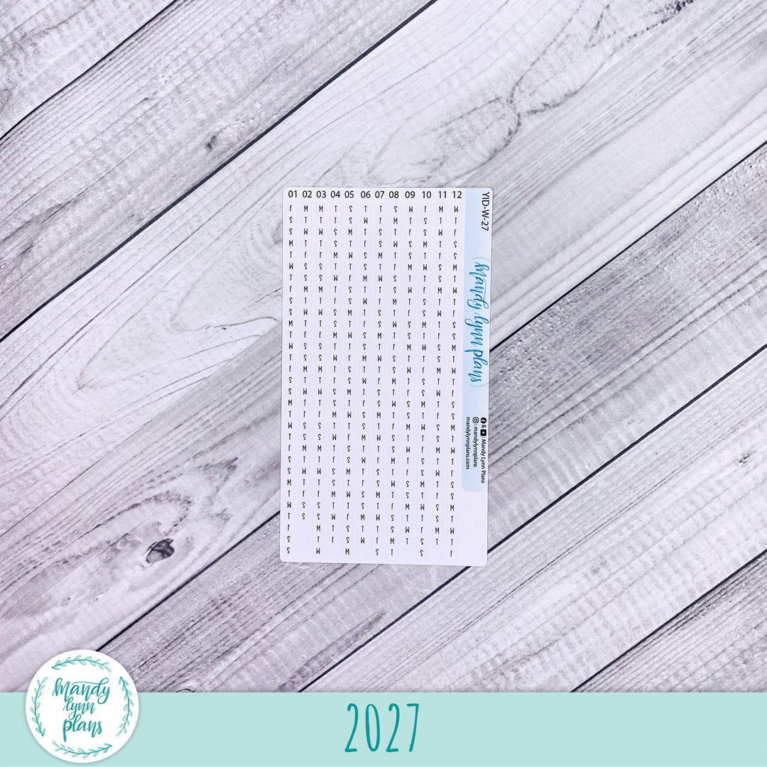 Yearly Index Number Day Scripts || Hobonichi Weeks