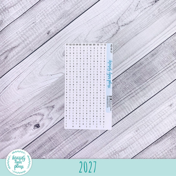 Yearly Index Number Day Scripts || Hobonichi Weeks