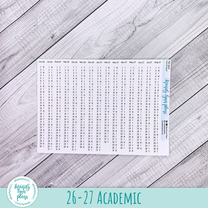 Yearly Index Number Day and Date Scripts || Hobonichi Cousin and A6