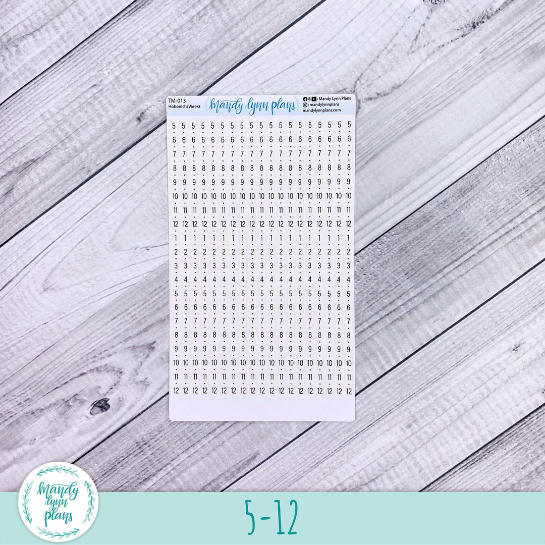 Hobonichi Weeks Timeline Strips || 5am-Midnight and 8am-5:30pm
