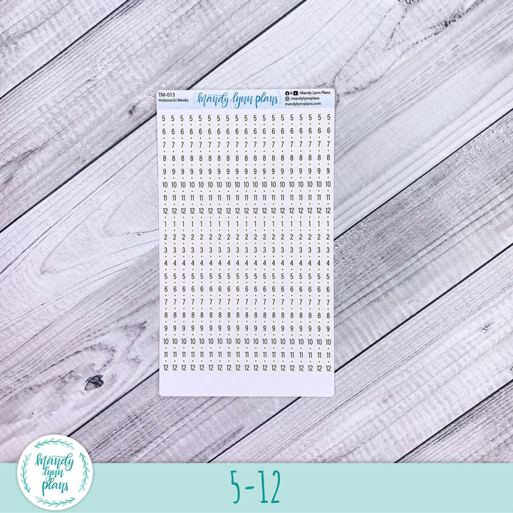 Hobonichi Weeks Timeline Strips || 5am-Midnight and 8am-5:30pm