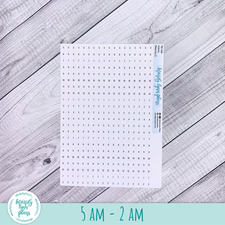 Plans by Just Scribble Daily and Weekly Timeline Strips || 5am-2am and 7am-5:30pm