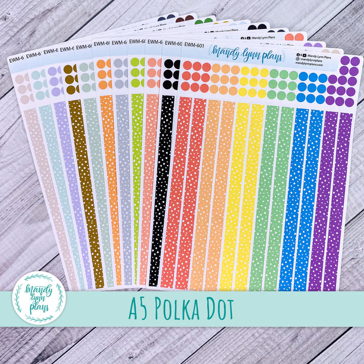 A5 Polka Dot Washi Strips and Planner Dots