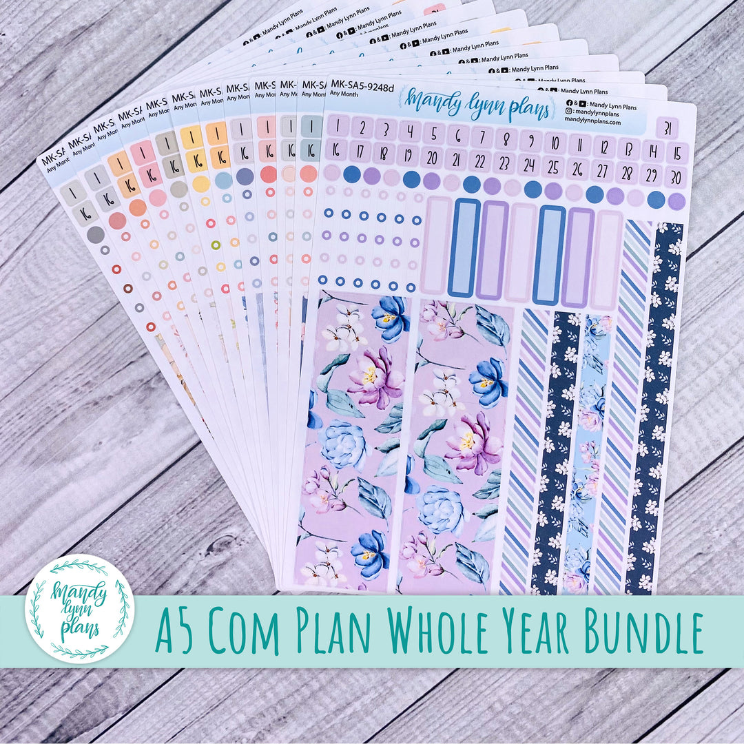 Whole Year Bundle || 3 Design Options || 12 Any Month Kits || A5 Common Planner