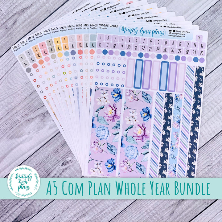 Whole Year Bundle || 3 Design Options || 12 Any Month Kits || A5 Common Planner